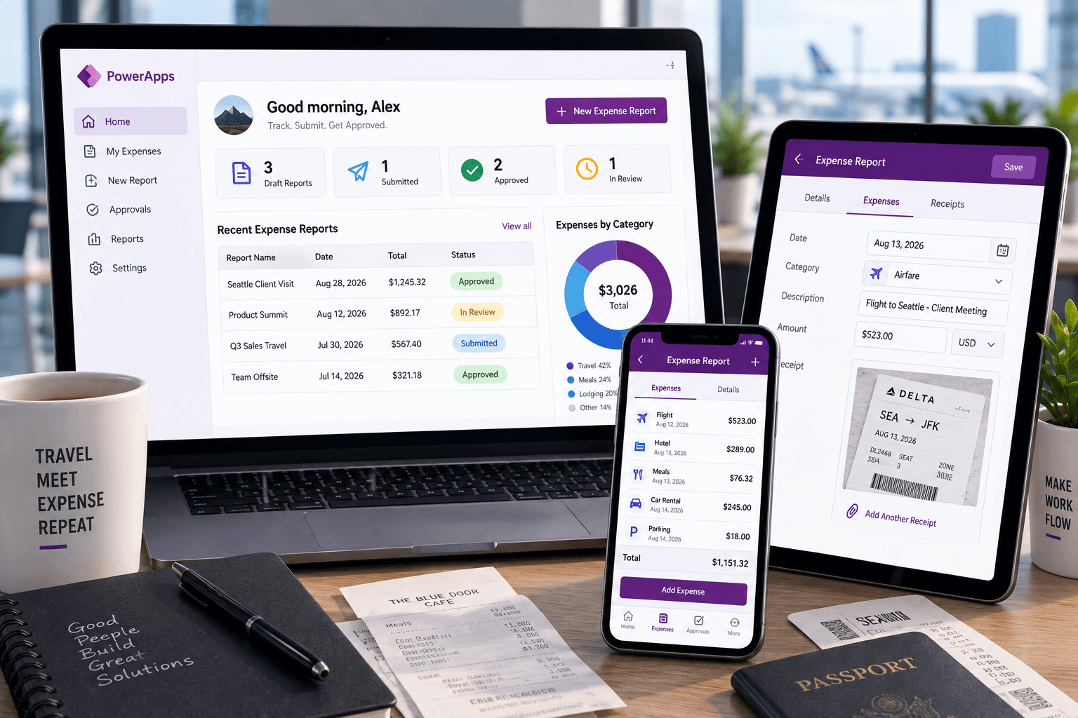 Microsoft Power Apps Expense Report Template